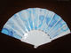 23cm Promotional hand fan , with plastic frame and paper both-side printed